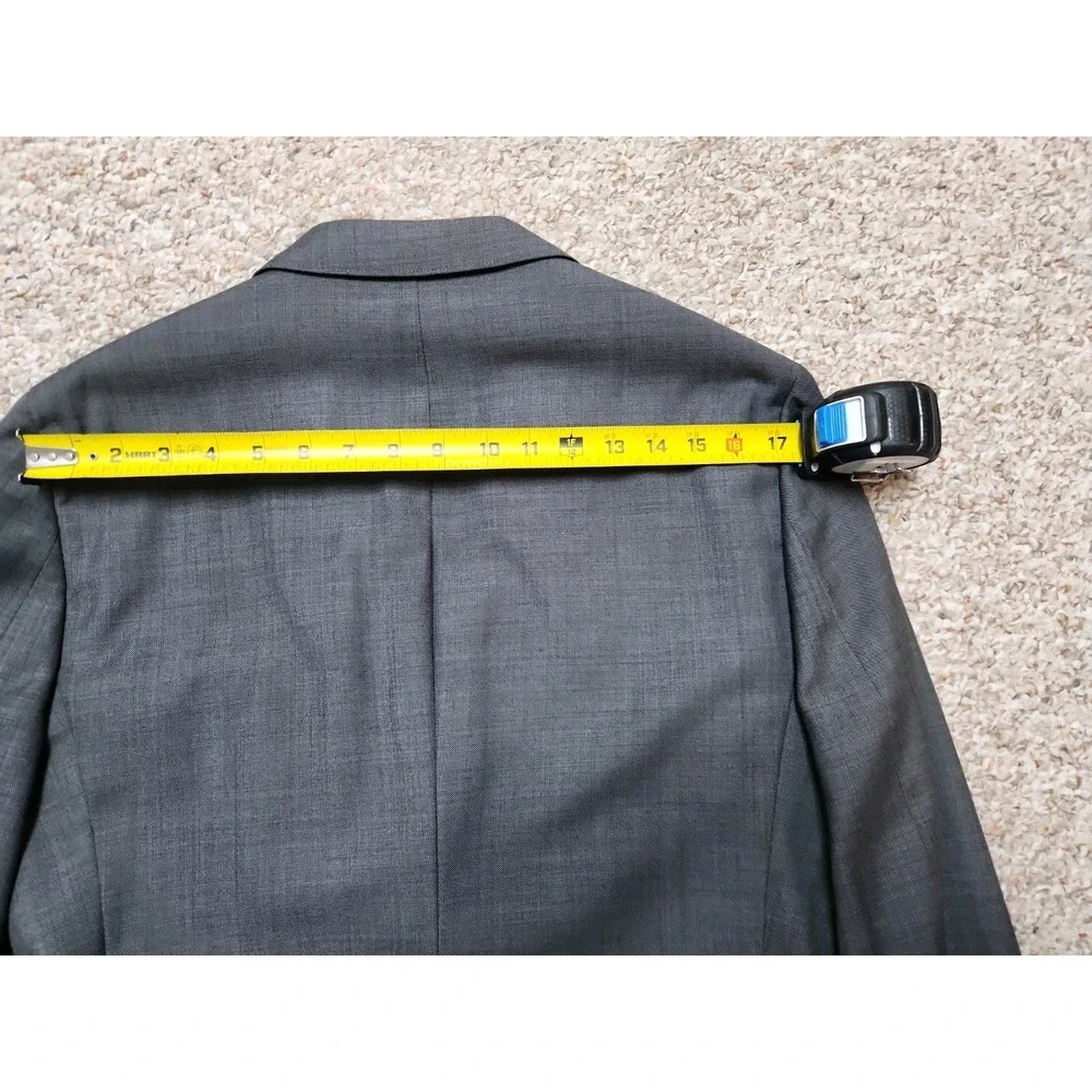 Bonobos Slim Fit Stitched Lapel Wool Blend Dual Vent Gray Blazer Jacket 40r